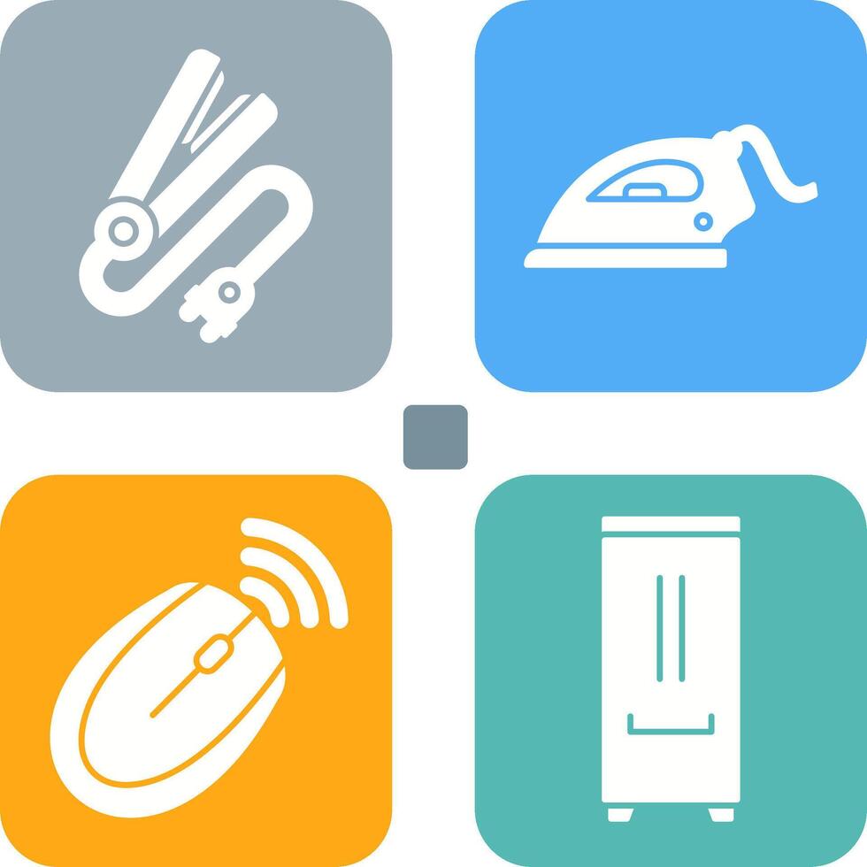Hair iron and Laundry Icon vector