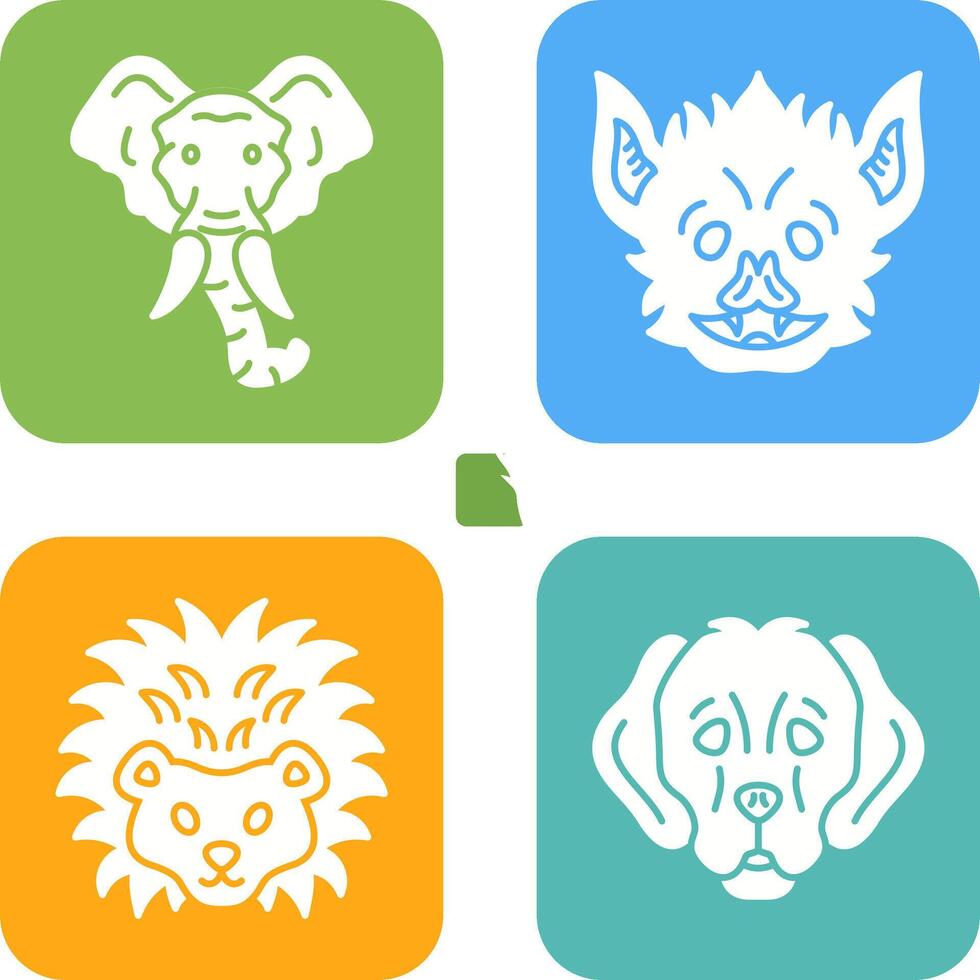 Eleplant and Bat Icon vector