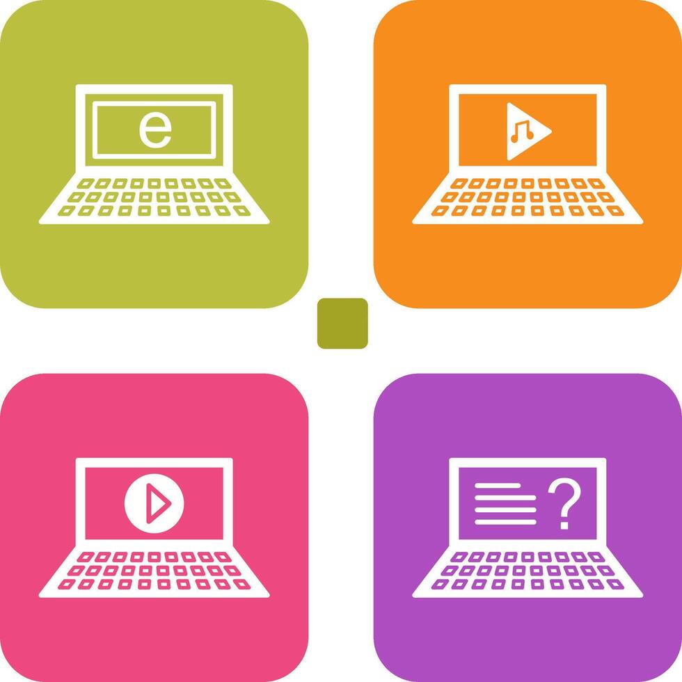 Internet and Play Music Icon vector