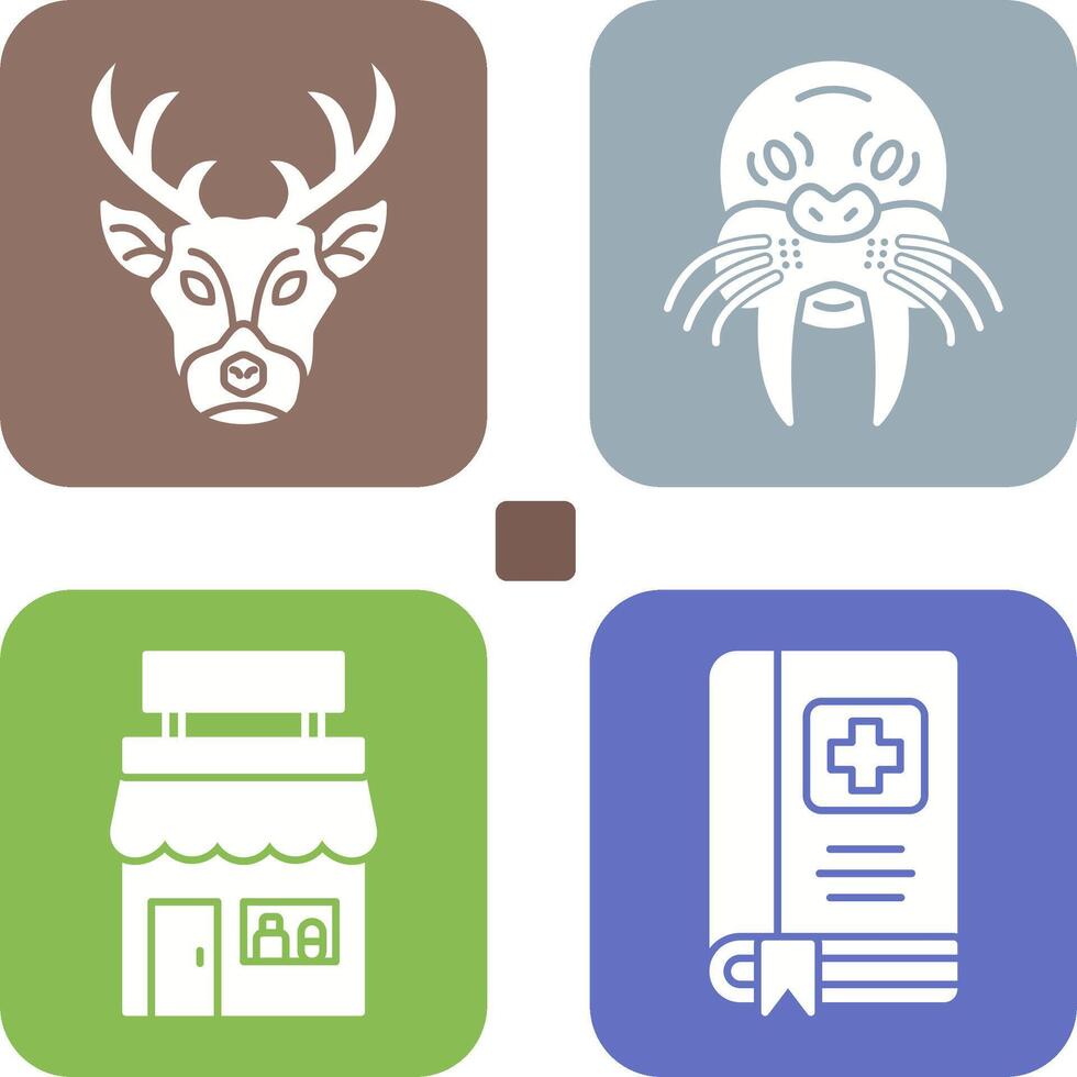 Deer and animal Icon vector
