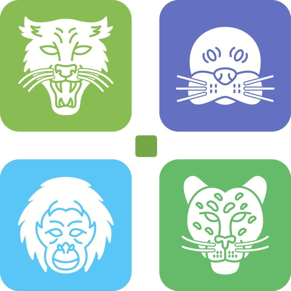 Puma and seal Icon vector