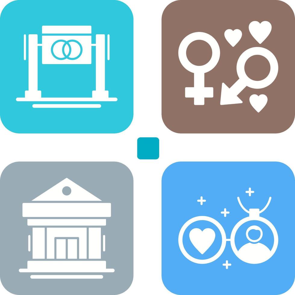 Wedding and Genders Icon vector