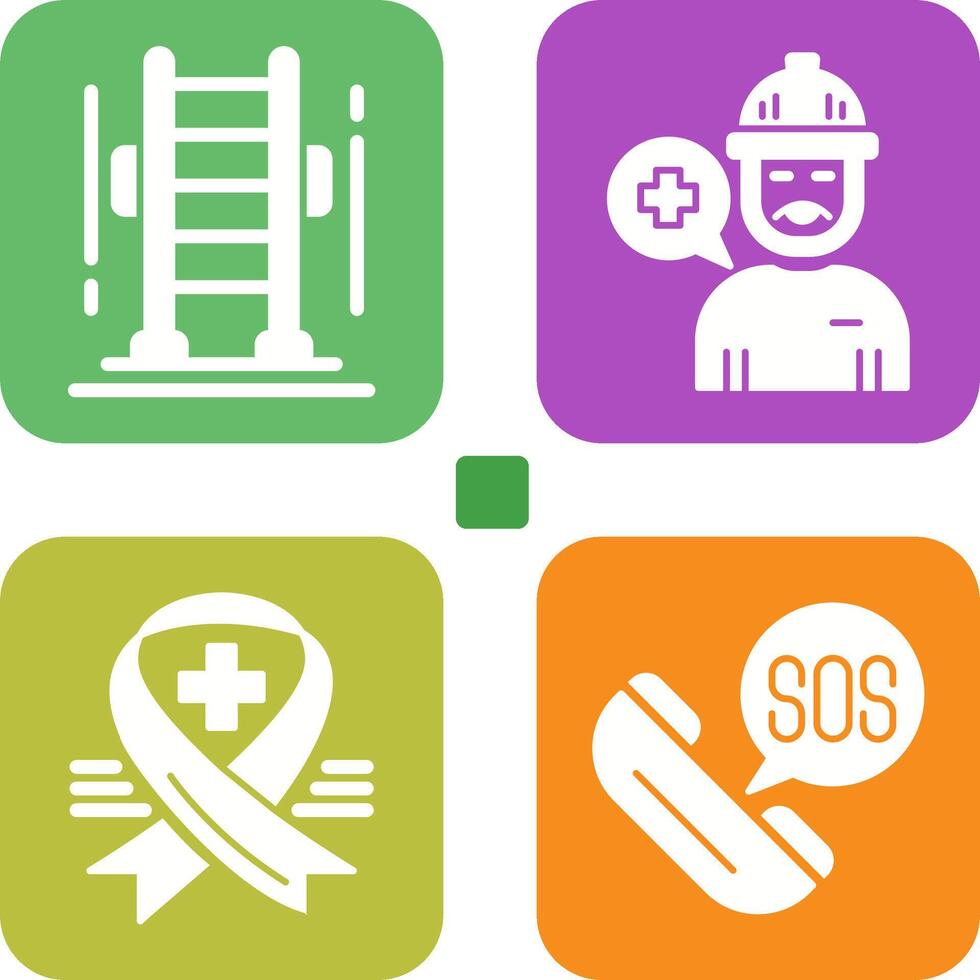 Ladder and Support Icon vector