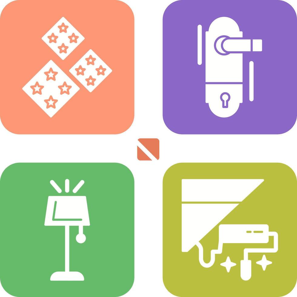 Tiles and Doorknob Icon vector