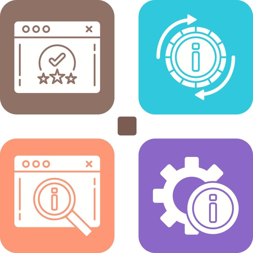 rating and refresh Icon vector