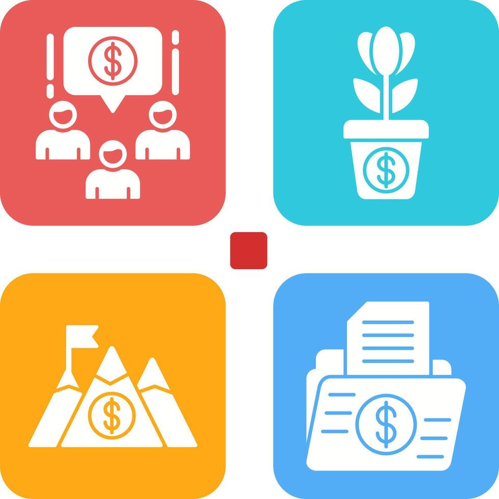 Growth and Money Icon vector