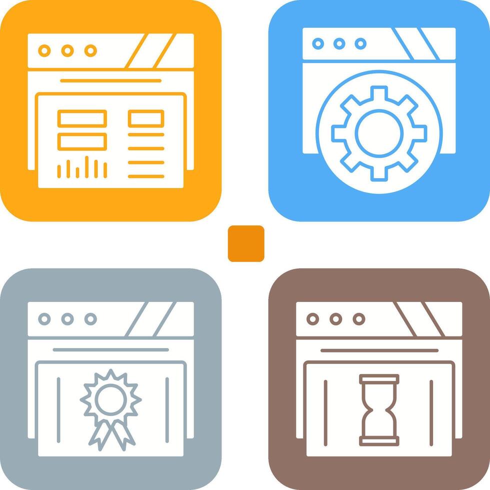 Dashboard and Browser Icon vector