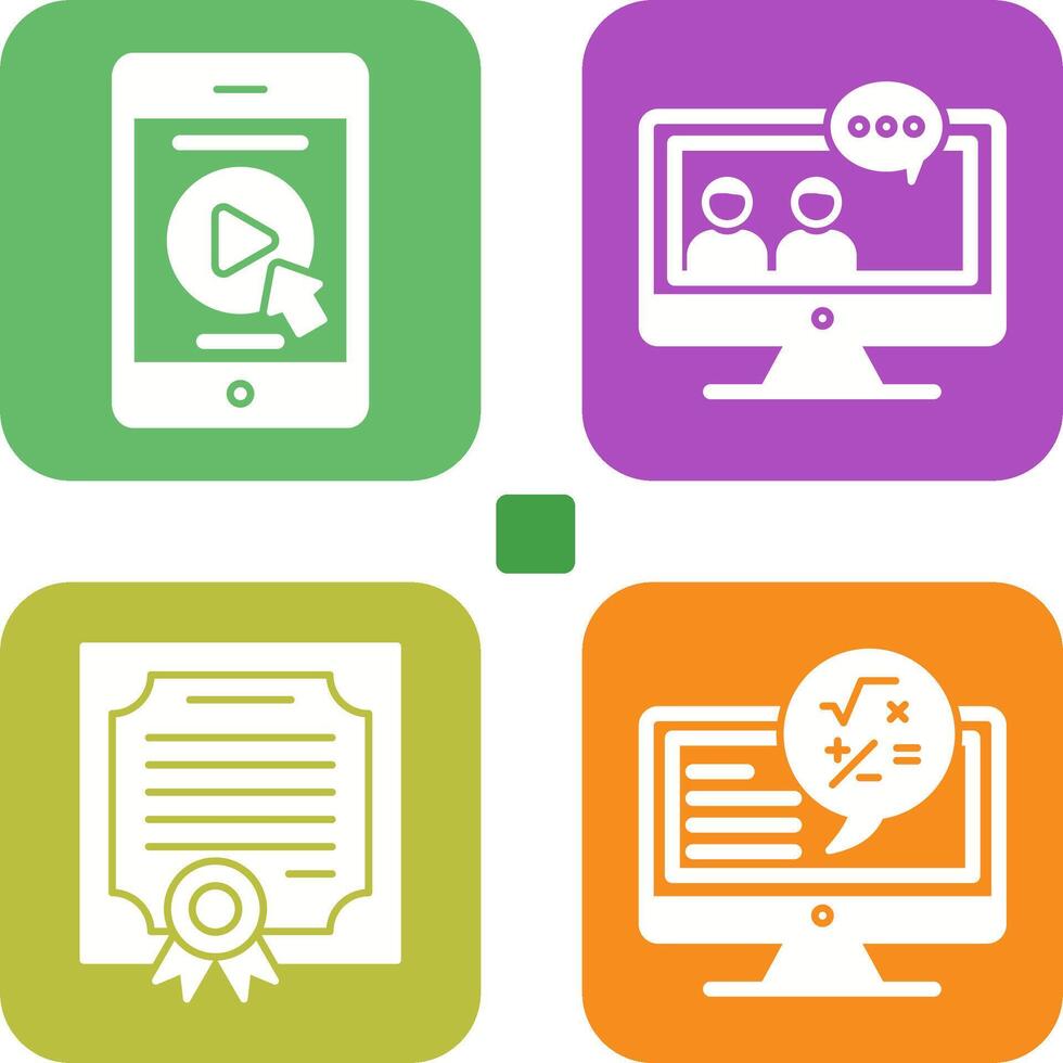 Slidesshow and Conversation Icon vector