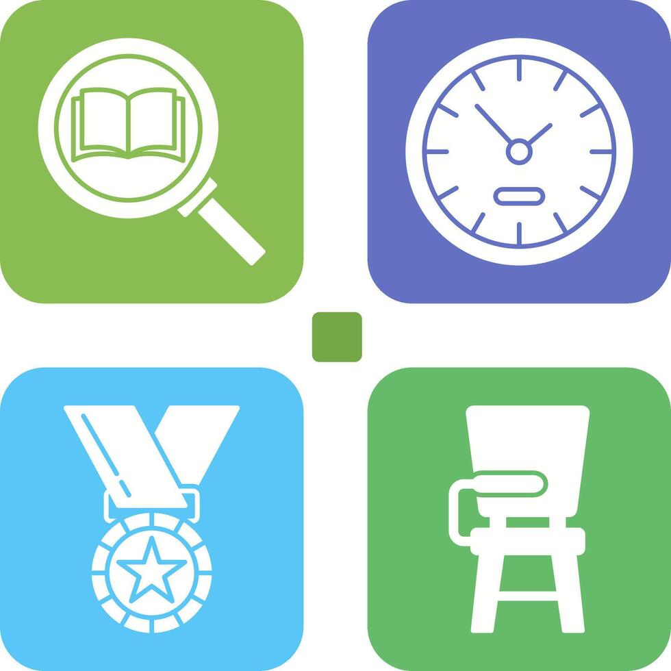 Search and ClockSnack and Money Icon vector