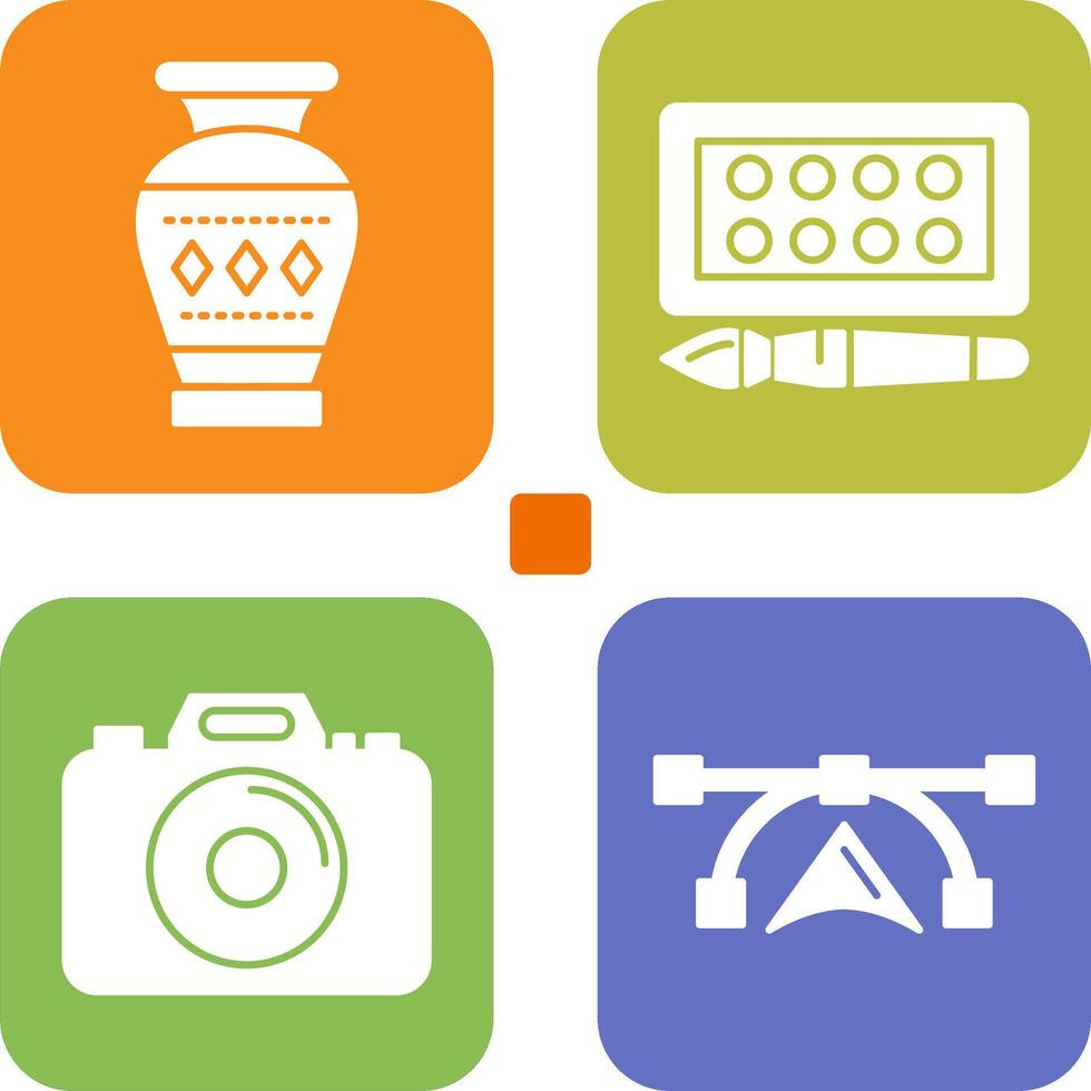 Vase and Water Colors Icon vector