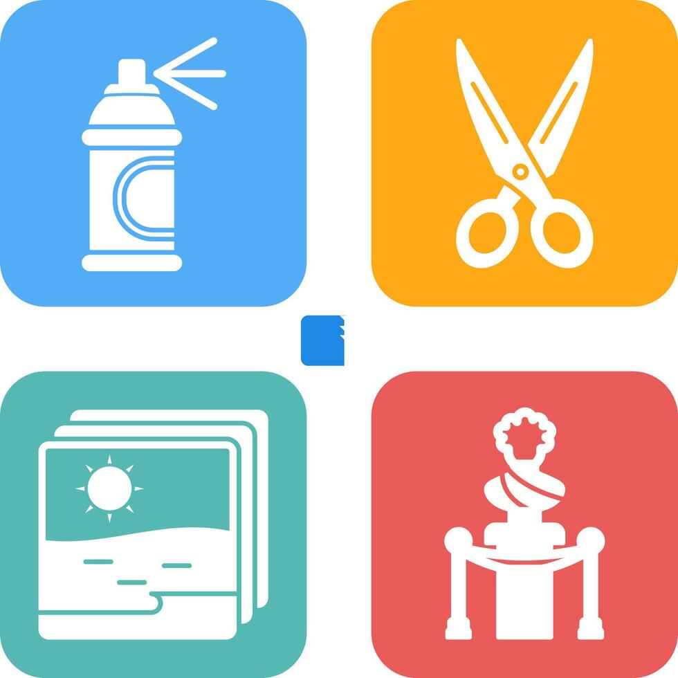 Spray and Scissors Icon vector