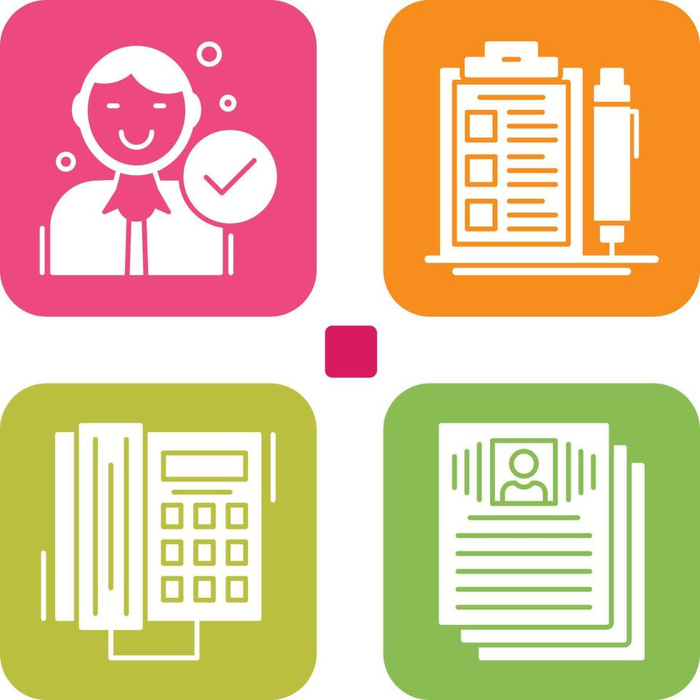Hire and Check List Icon vector
