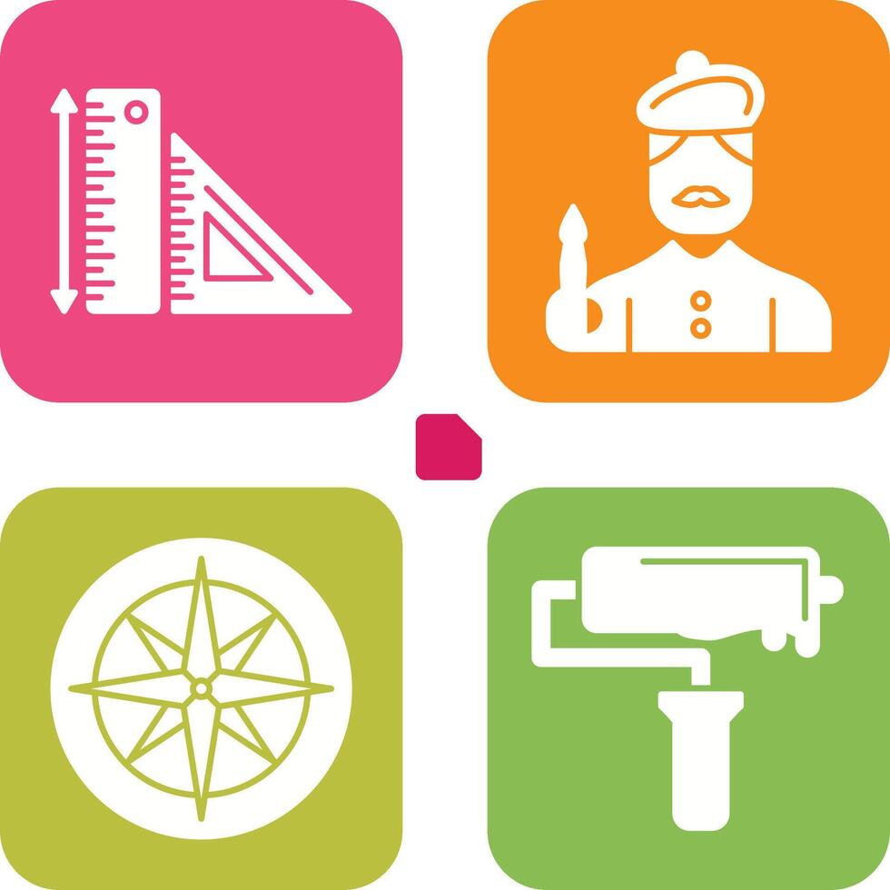 Rules and Artist Icon vector