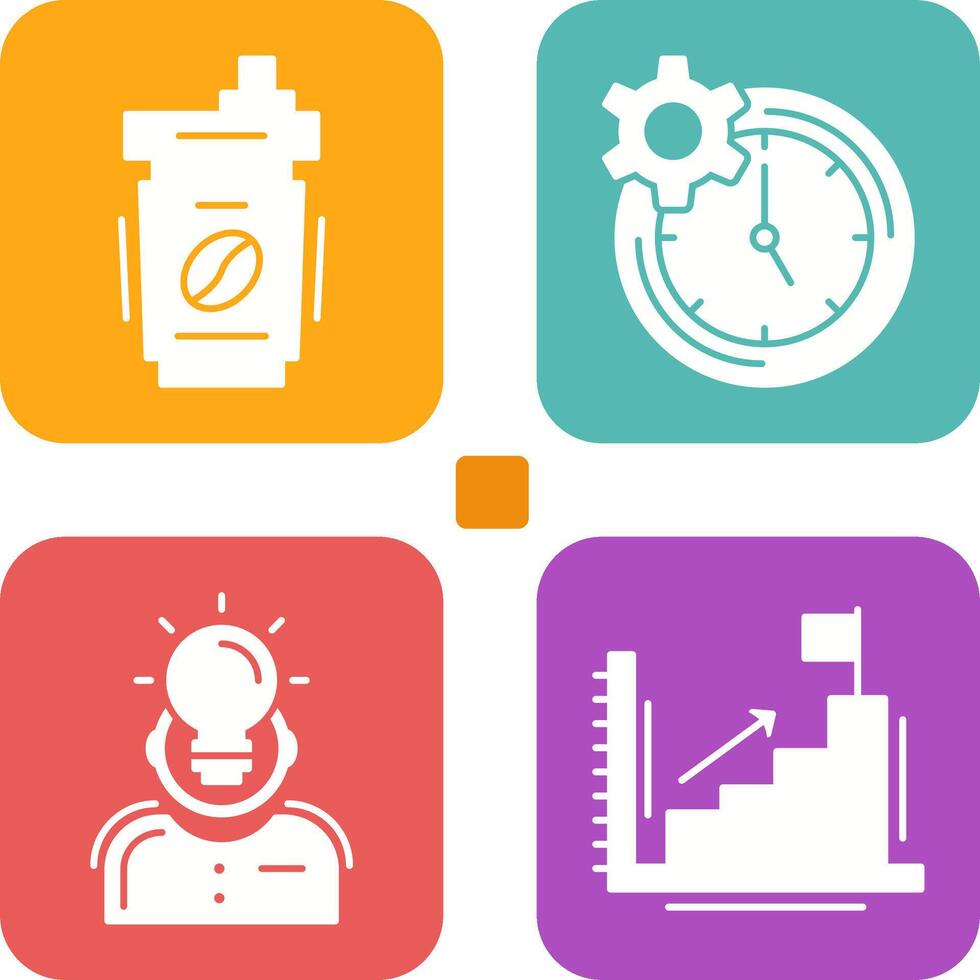 Coffee Cup and Productivity Icon vector