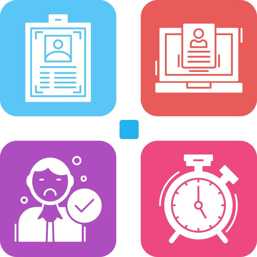 User and ID Card Icon vector