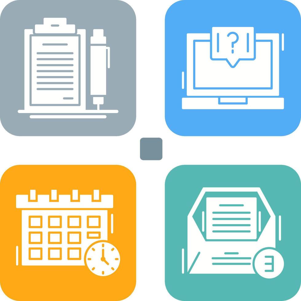Contract and Question Icon vector