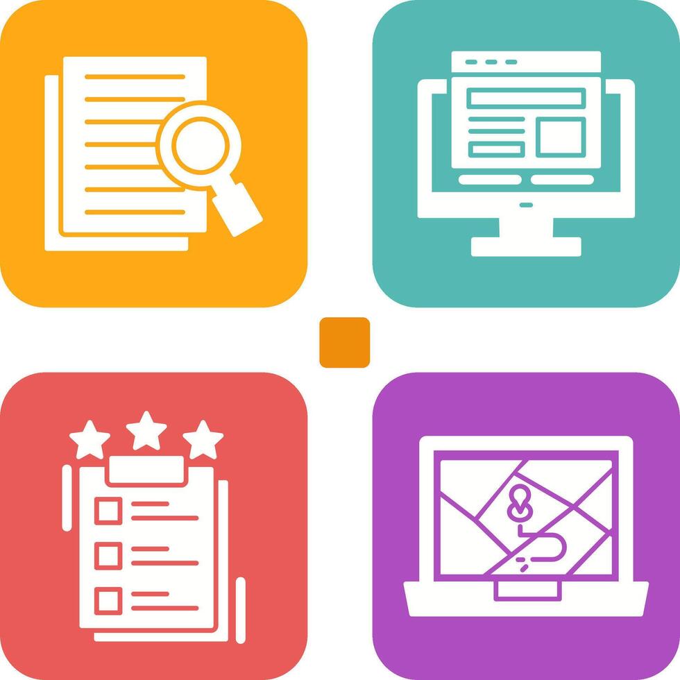 Details Looking and Adaptive Icon vector