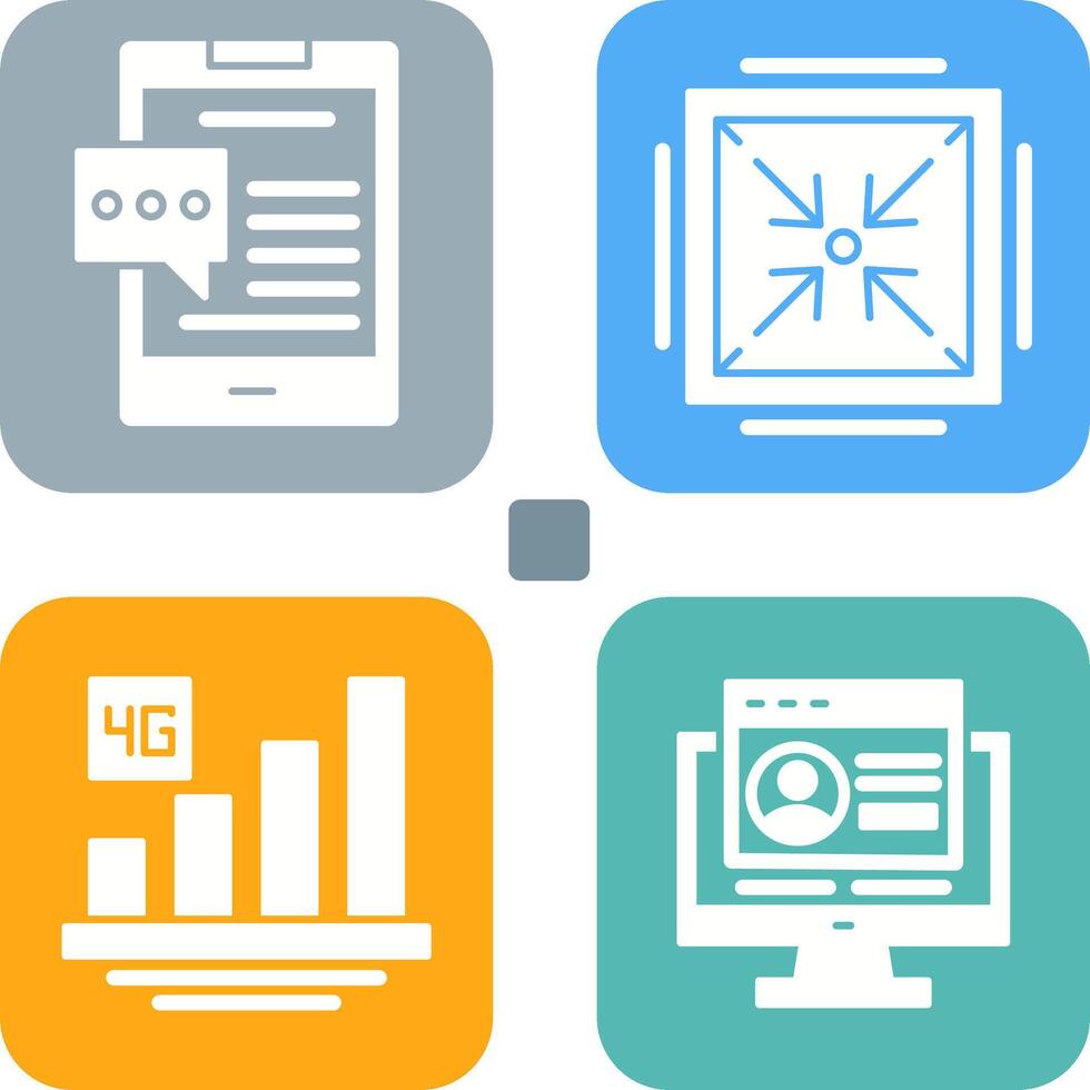 Chat and Minimize Icon vector