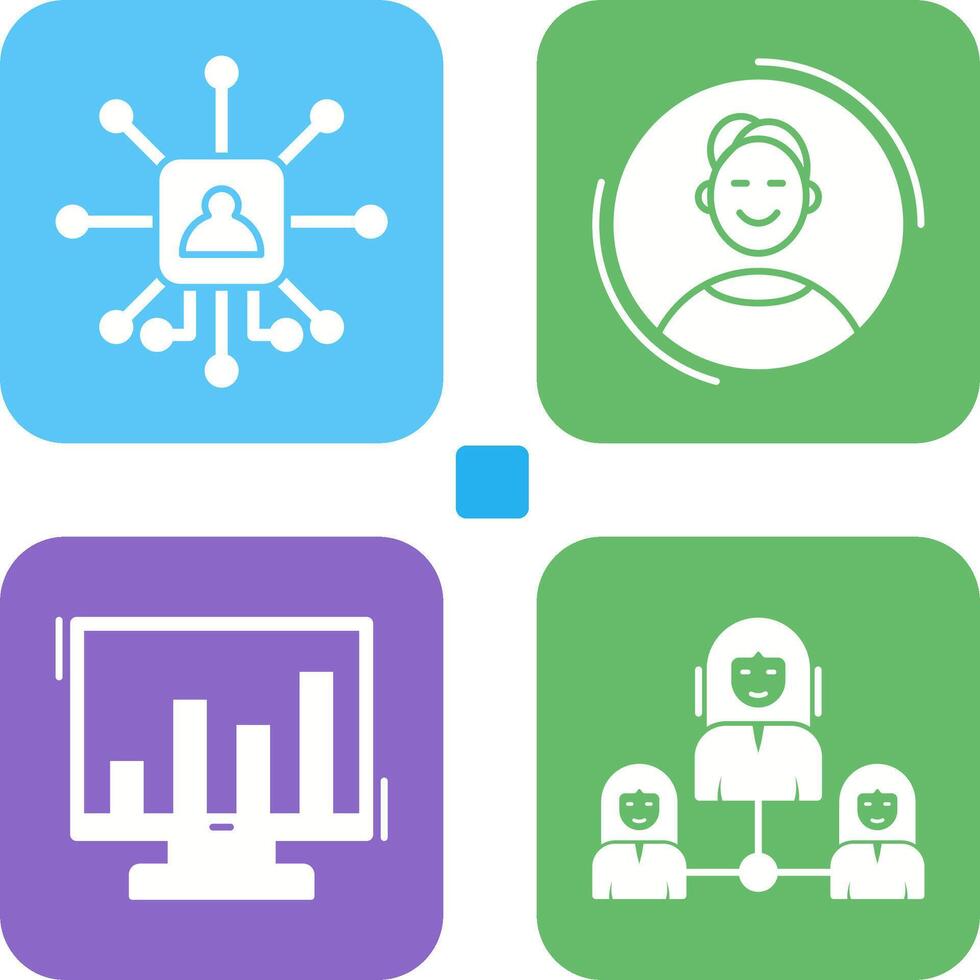 Networking and User Icon vector