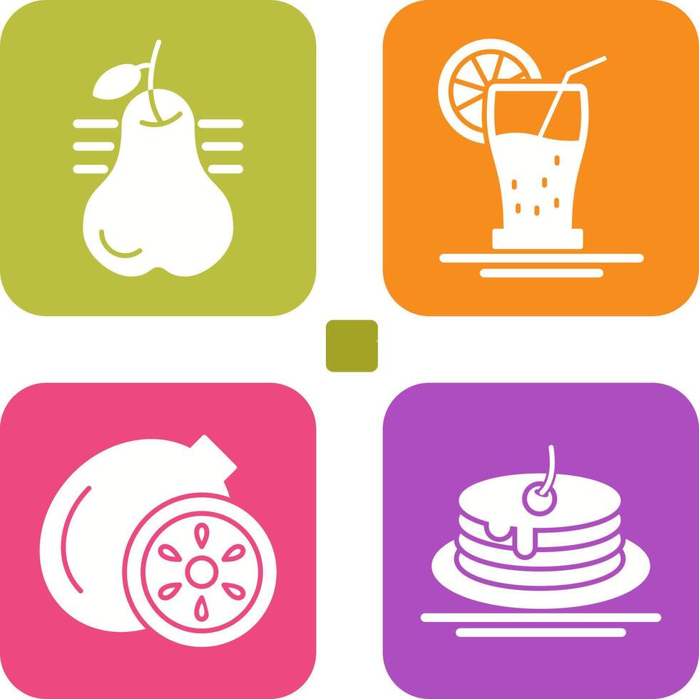 Pear and Orange Juice Icon vector