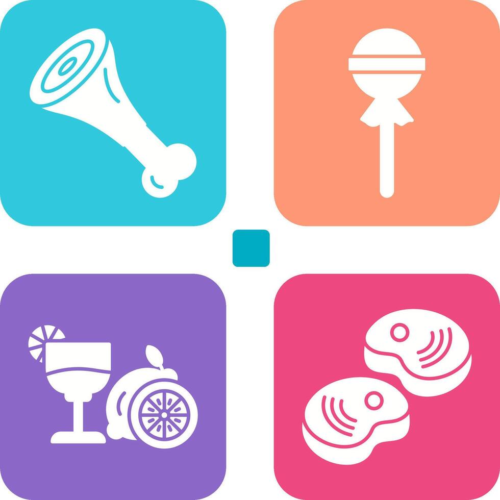 Meat and Candy Icon vector