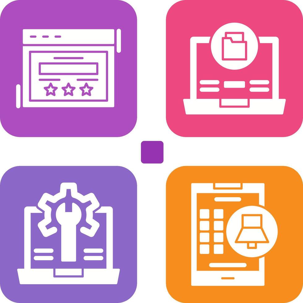 Rating and Data Storage Icon vector