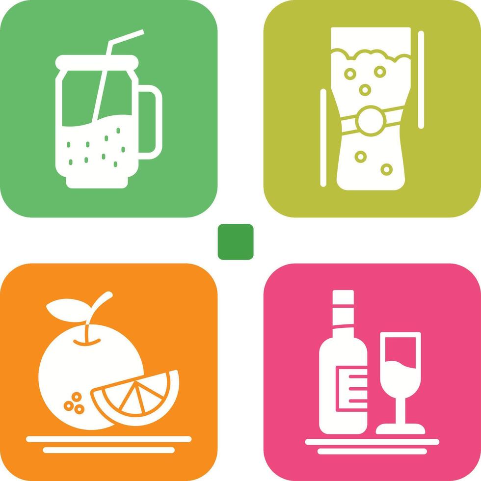 Cocktail and Pint Of Beer Icon vector