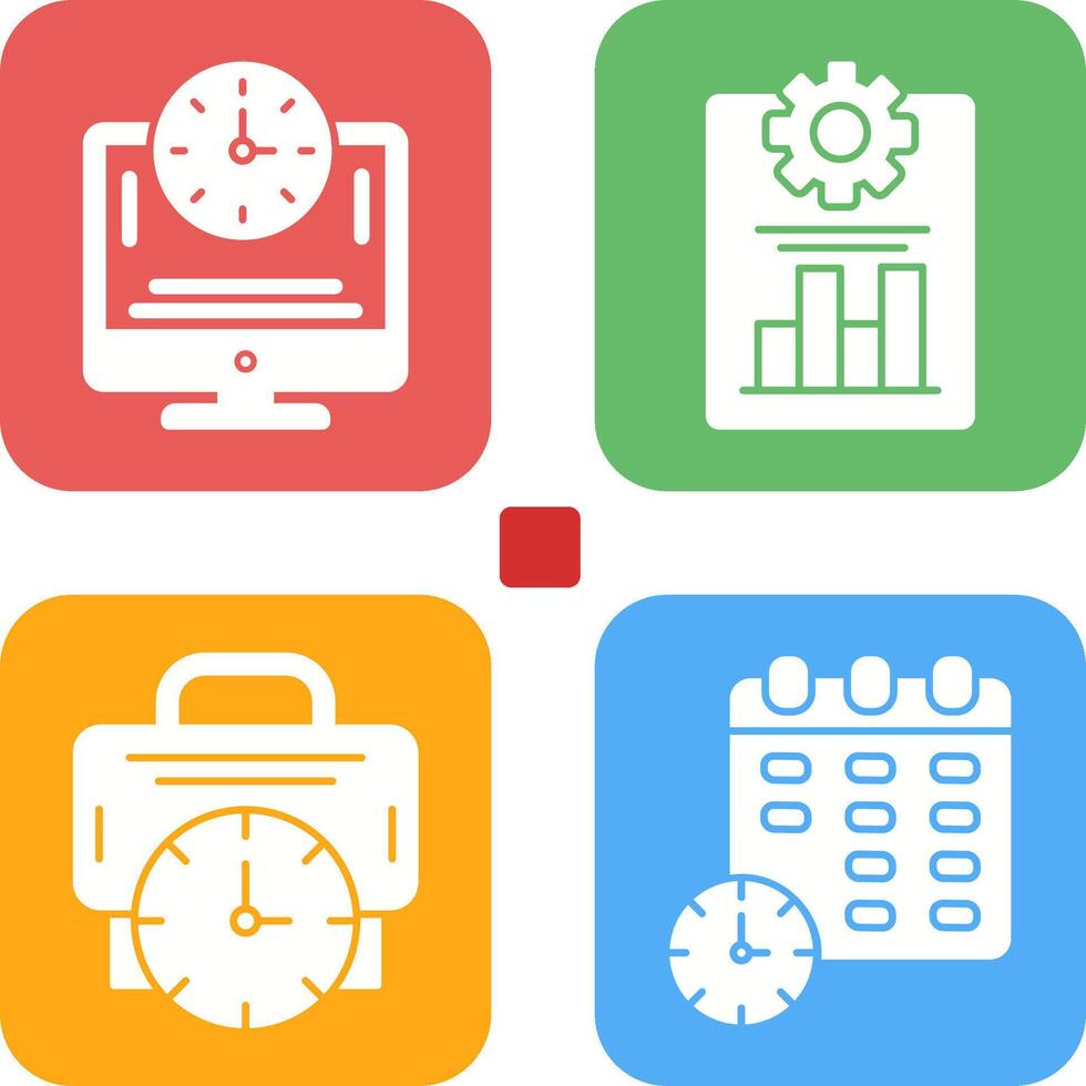 Productivity and Online Time Icon vector