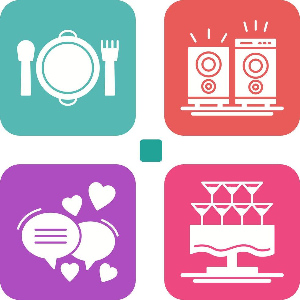 Banquet and Music Icon vector