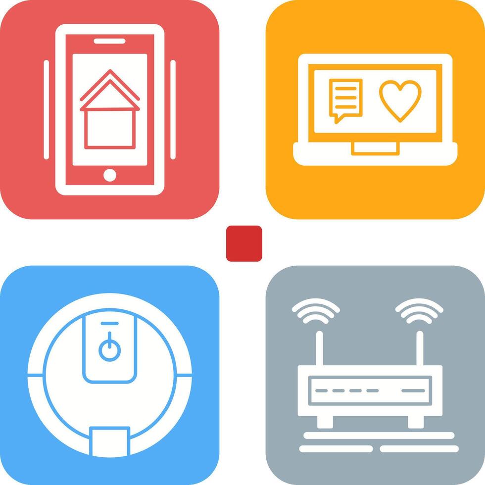 Smart Phone and Chat and Laptop Icon vector