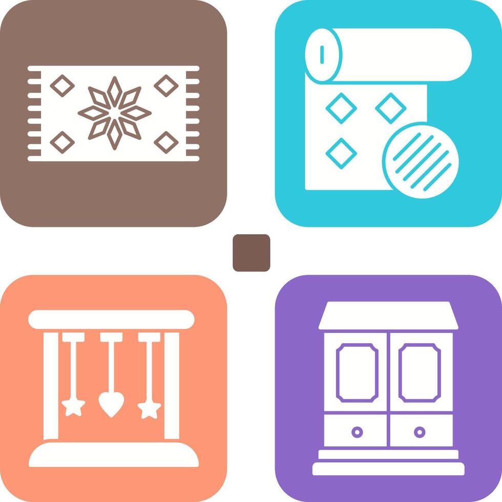 Carpet and Wallpaper Icon vector