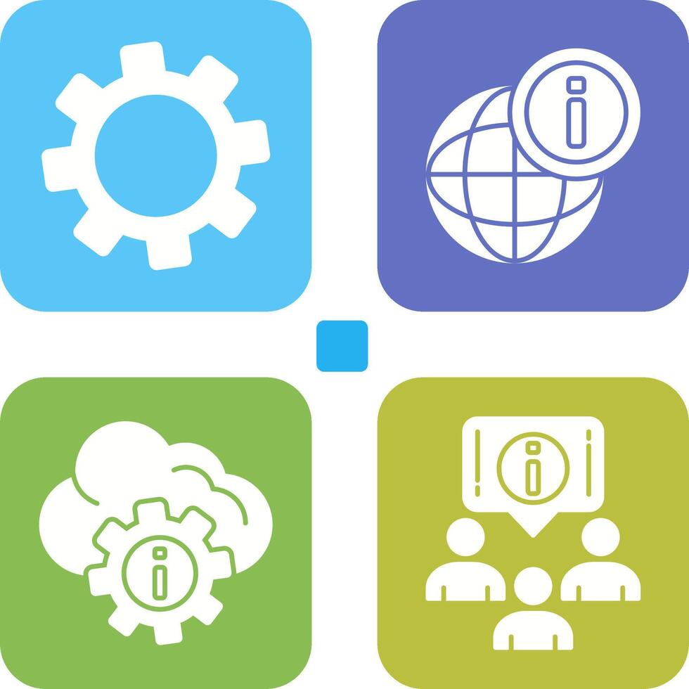 cogwheel and world Icon vector