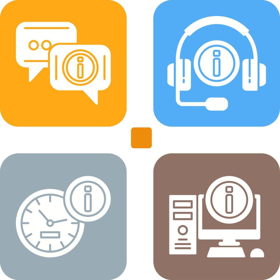 chat box and informatiion Icon vector