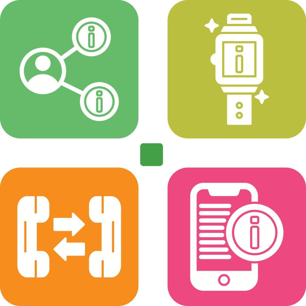 share and smartwatch Icon vector