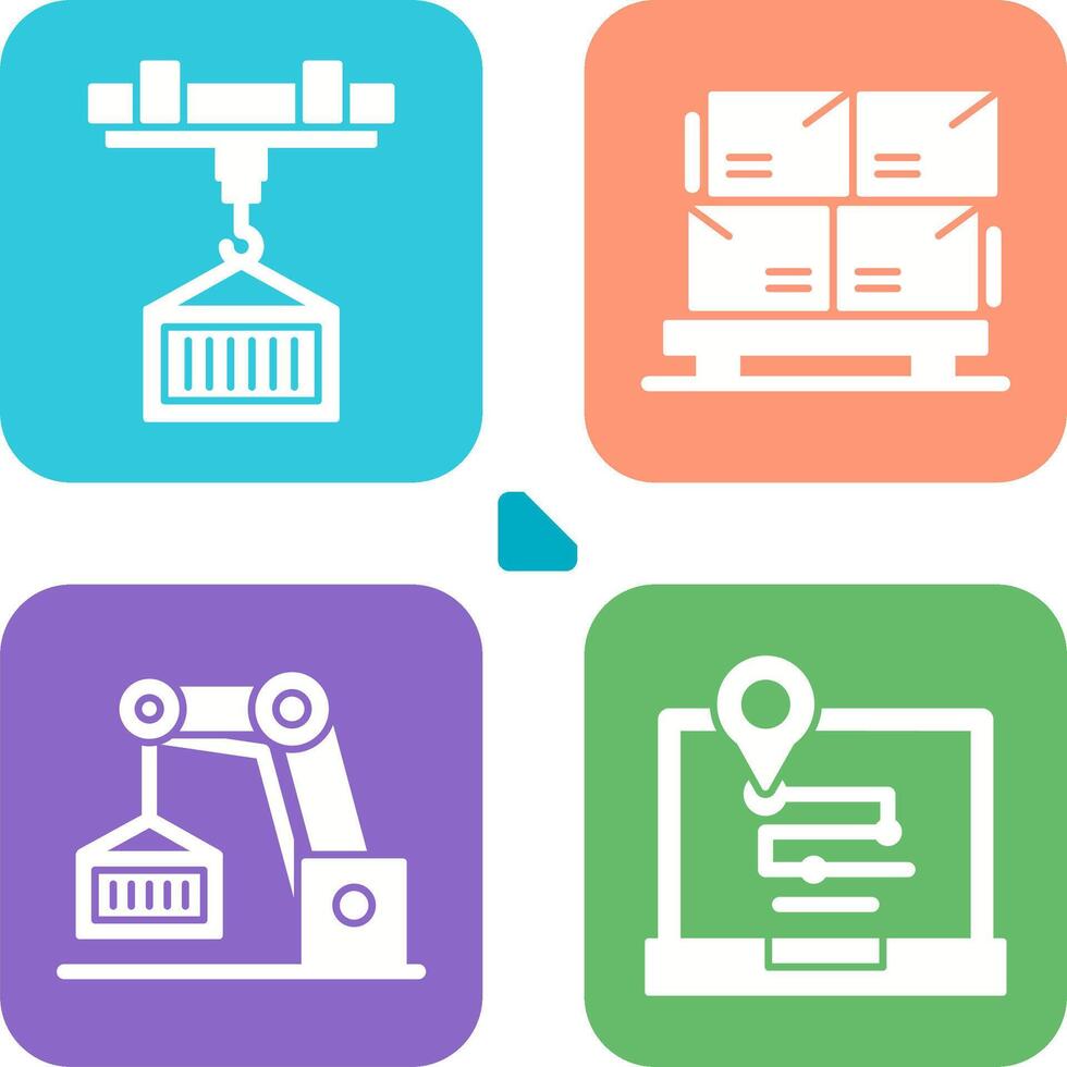 crane and stock Icon vector