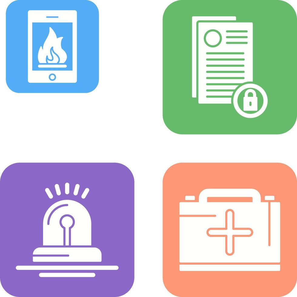 Fire and Privacy Icon vector