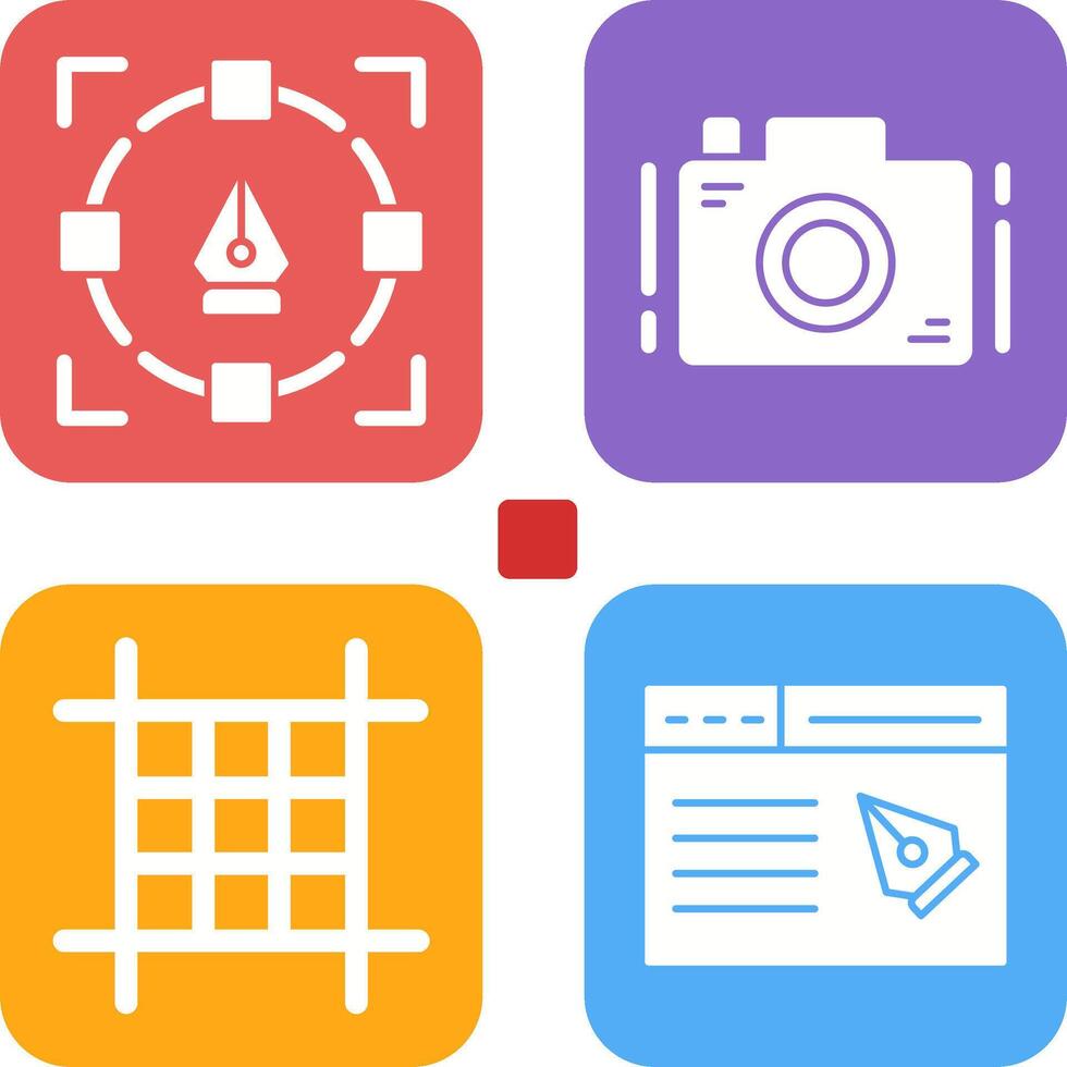Camera and Icon vector