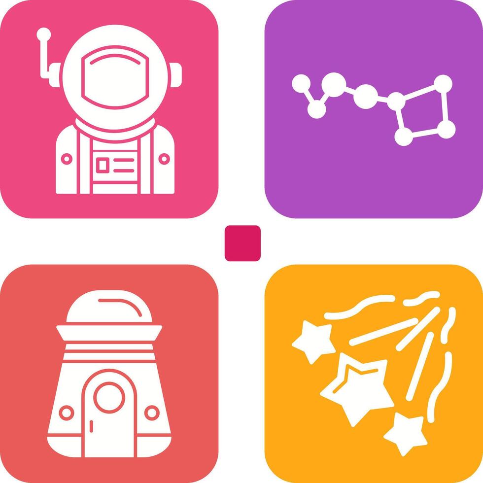 big dipper and astronaut Icon vector