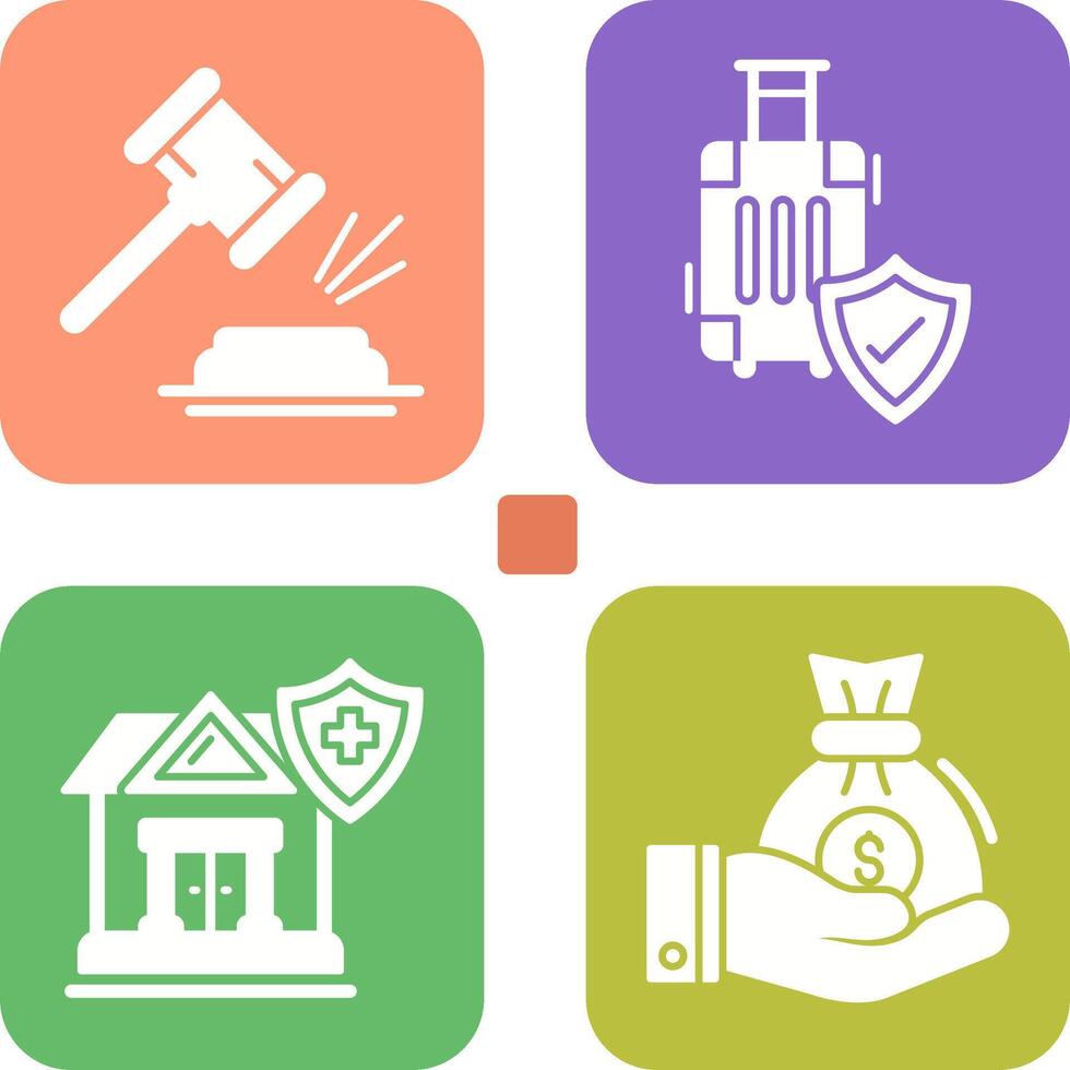 Gavel and Travel Icon vector