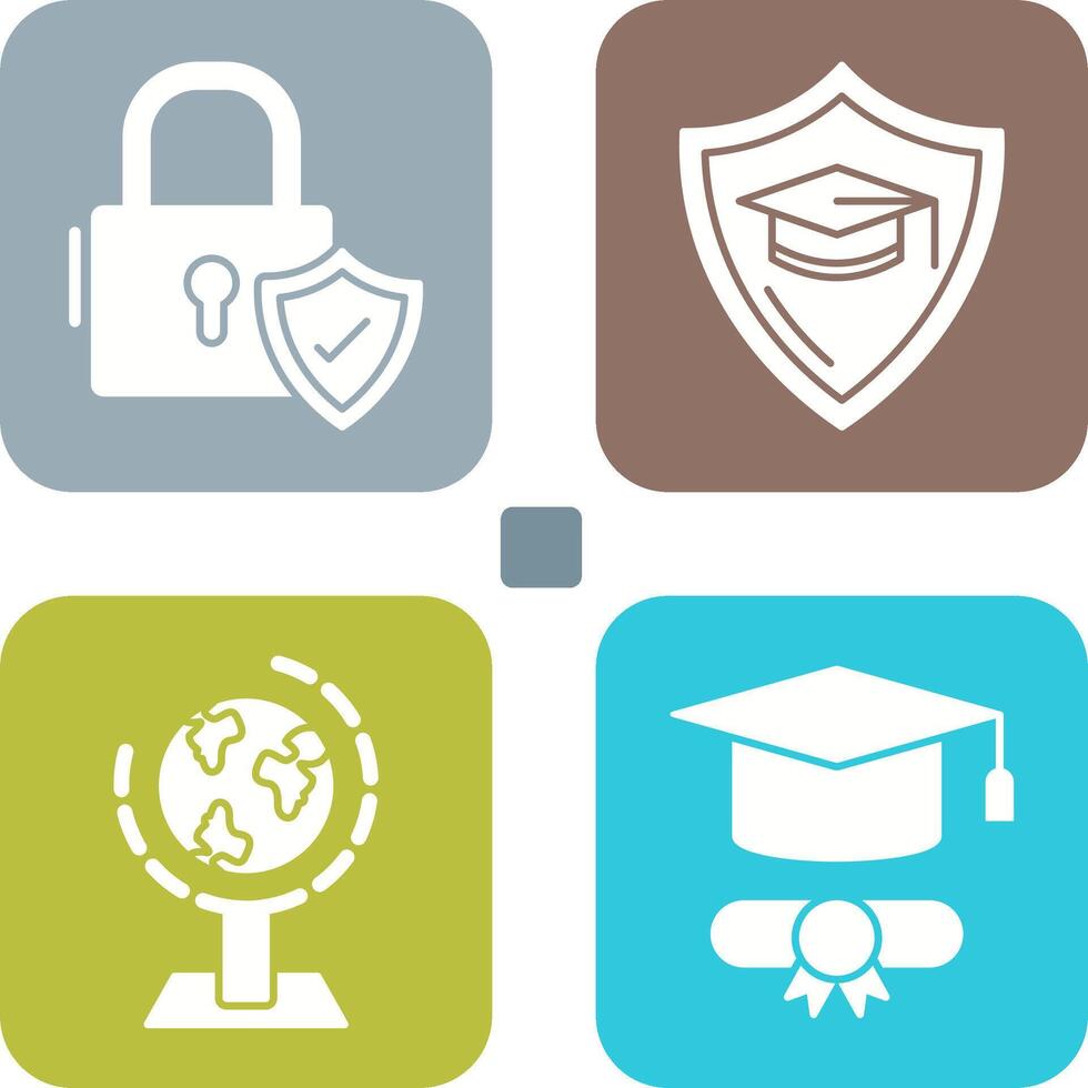 Secure and Education Icon vector