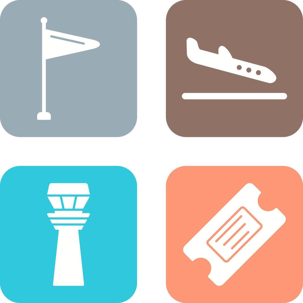 Wind Sign and Arrival Icon vector