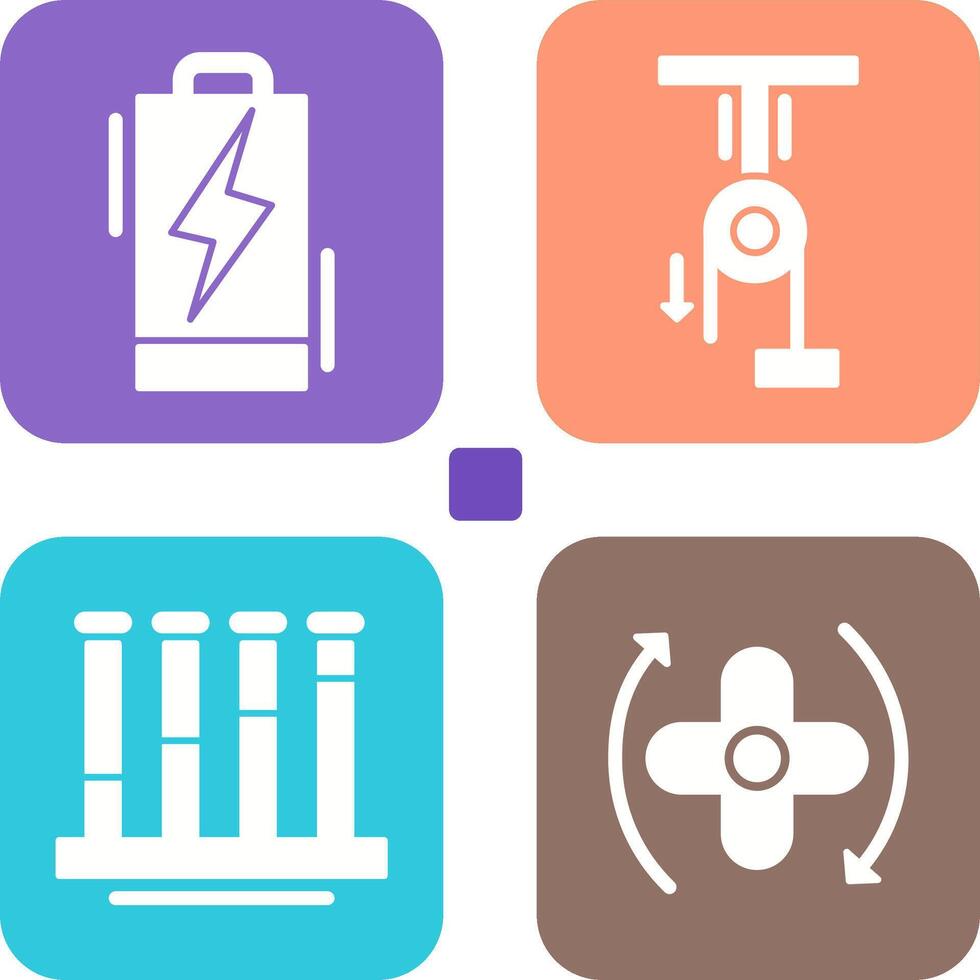 Battery and Pully Icon vector