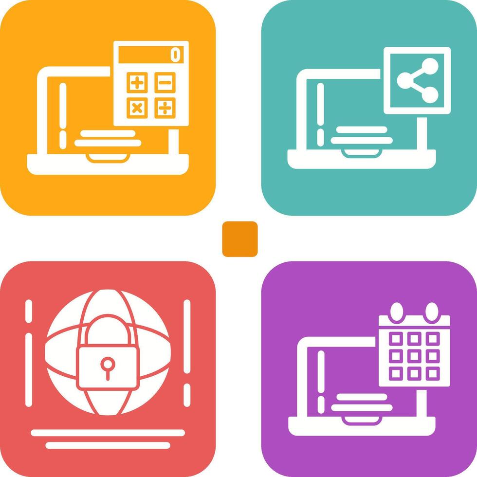 Calculator and Share Icon vector