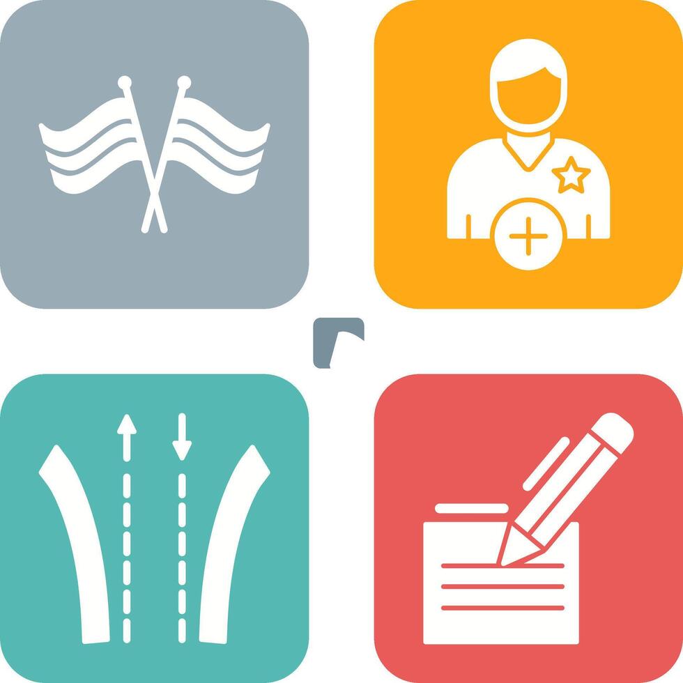 Flag and Candidate Icon vector