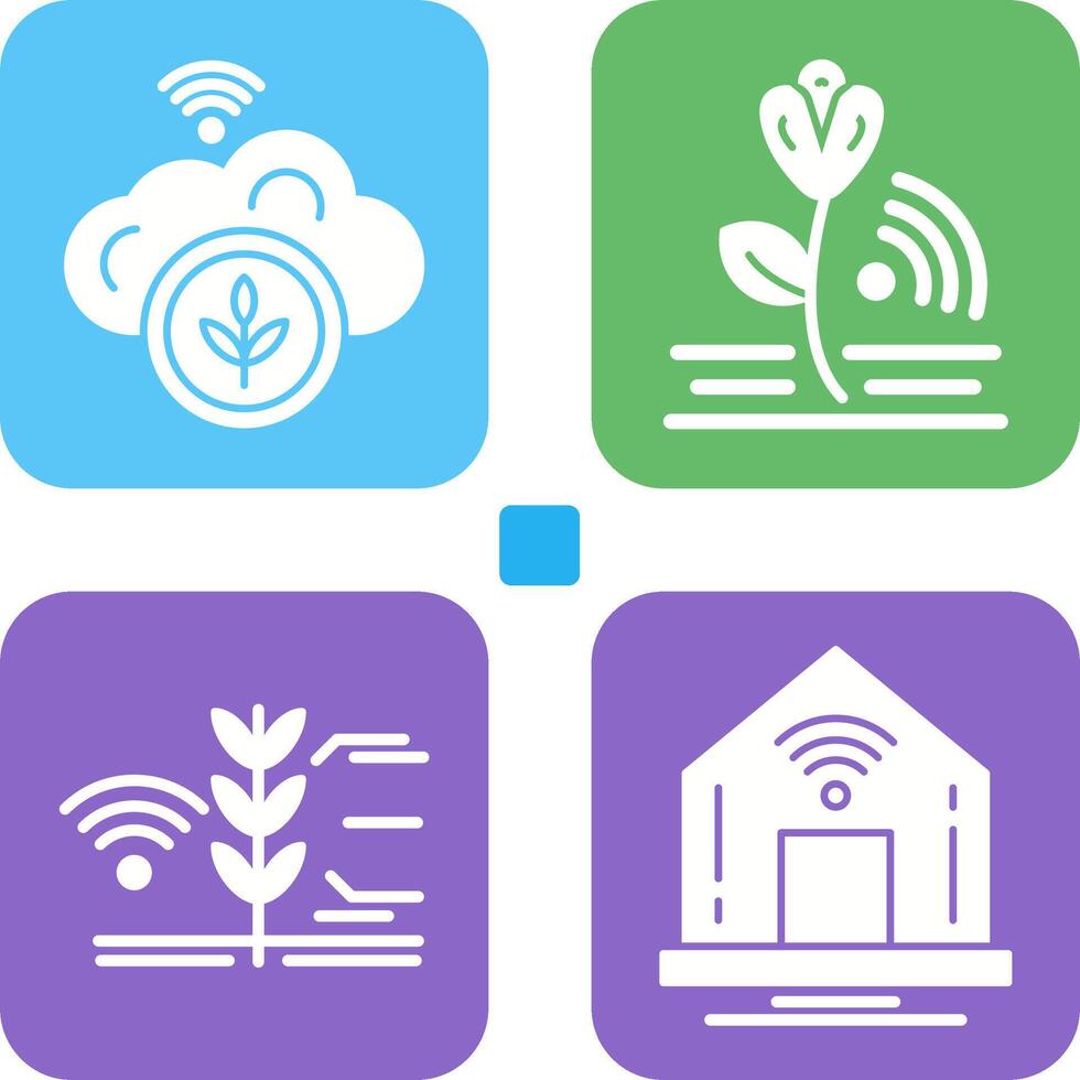 Signal and Flowers Icon vector