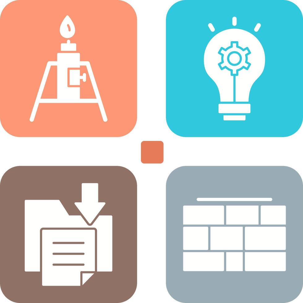 Burner and Idea Icon vector