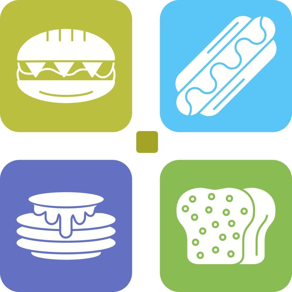 Sandwich and Hotdog Icon vector