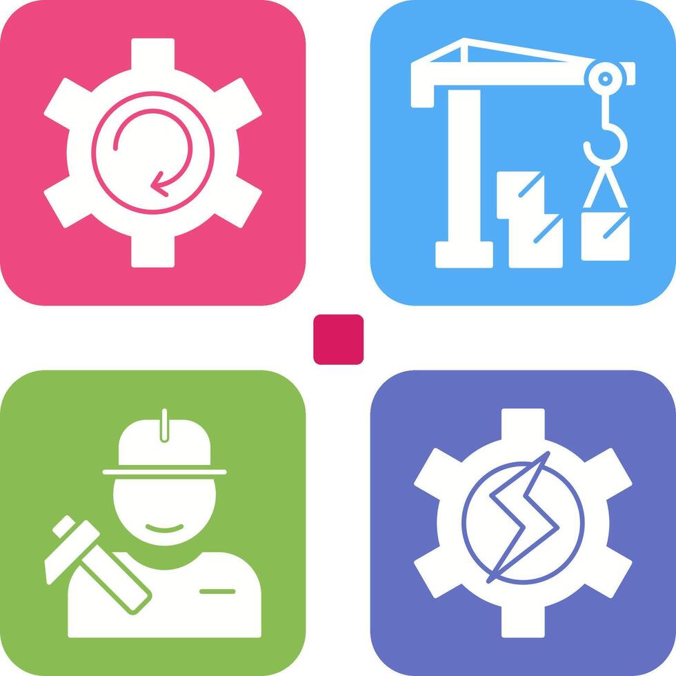Upgrade and Robotic Arm Icon vector