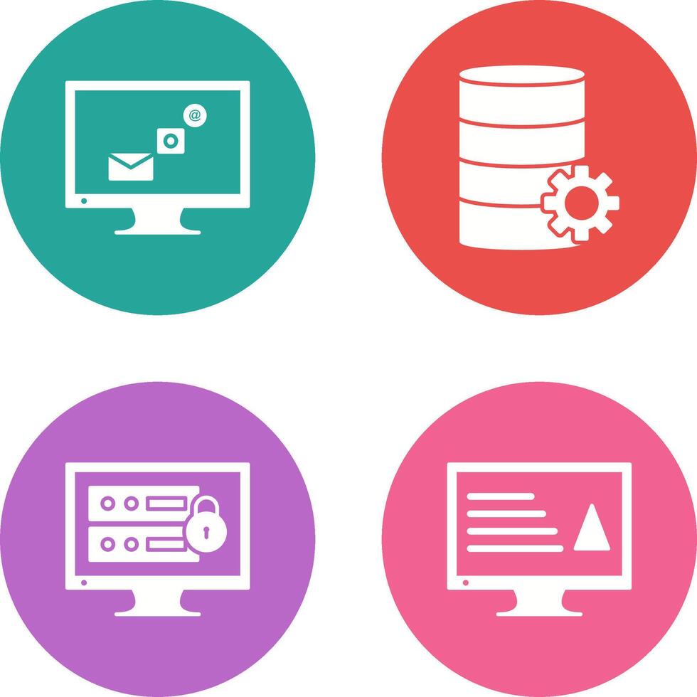 digital marketing and database management Icon vector