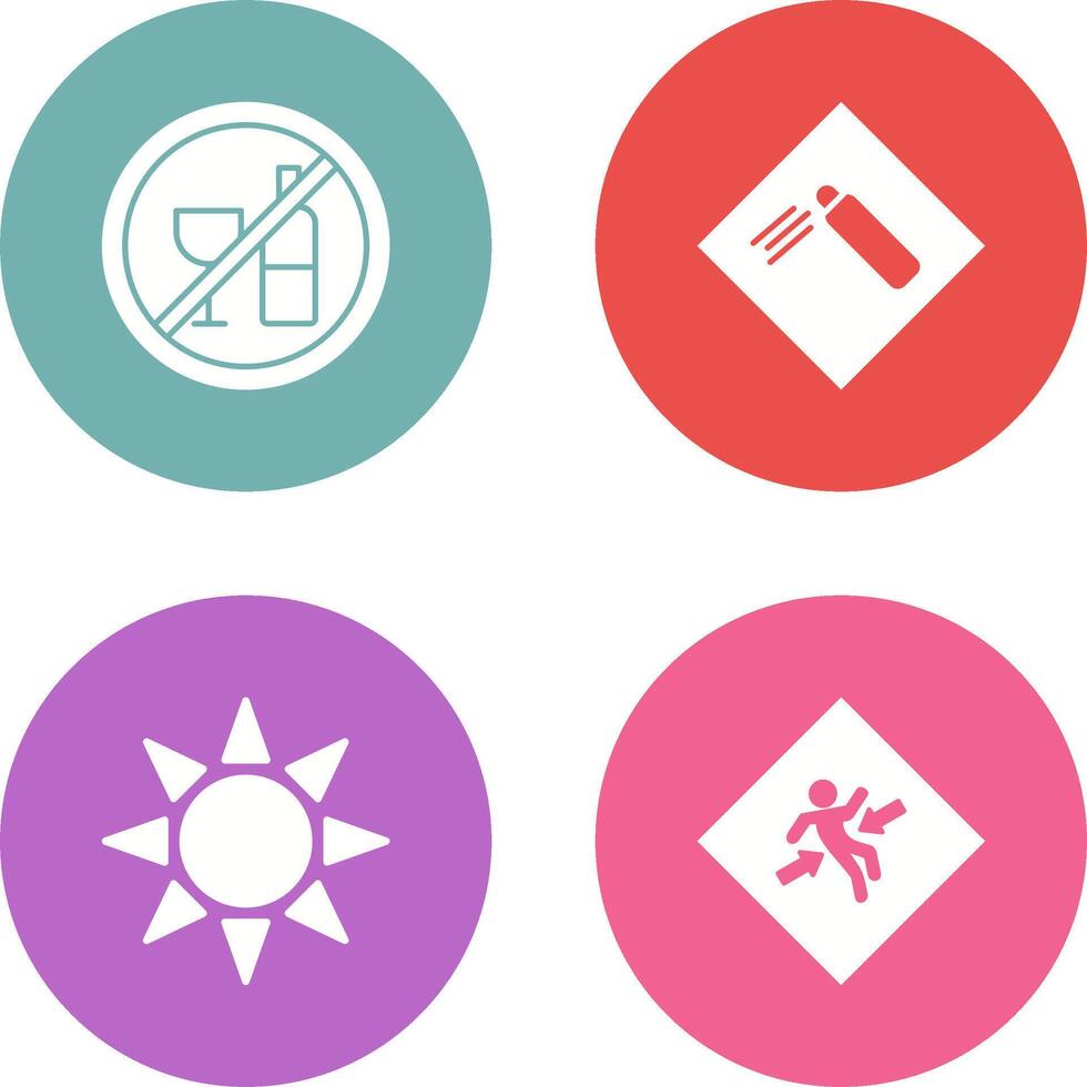 Pressurized cylinder And no drinking Icon vector